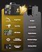 H HZXVOGEN Aluminum MIG Welder, 250A 6 in 1 Gas MIG/Flux Core Gasless MIG/Lift TIG/Stick/Spot/Spool Gun Welder Machine, 110/220V Synergic/Manual Control with LED Digital Display, Burn Back Adjustment