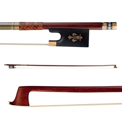 Arco de violín (Varilla de Pernambuco, Nuez de ébano Negro y Pelo de Cola de Caballo) para violín de...