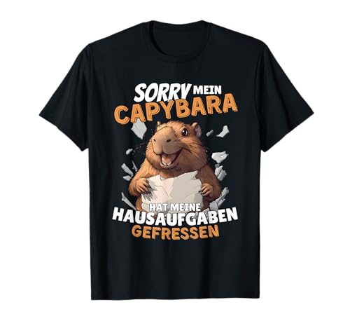 Sorry Mein Capybara Hat Meine Hausaufgaben Gefressen T-Shirt