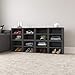 Way Basics Eco Stackable Connect Storage Cube with Shelf Cubby Organizer, Black Wood Grain (Tool-Free Assembly and Uniquely Crafted from Sustainable Non Toxic zBoard Paperboard)