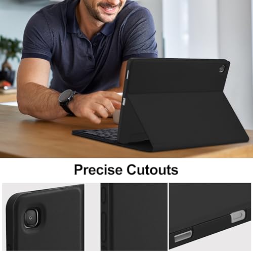 Image of Keyboard Case for Samsung Galaxy Tab S6 Lite 10.4inch 2024 /2022 /2020, Magentic Protective Cover with S-Pen Holder, Detachable Wireless Bluetooth Keyboard, Black