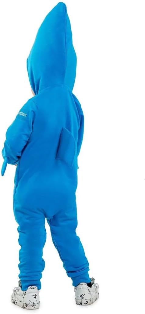 Tipsy Elves Baby and Toddler Shark Halloween Costume - Cute Blue Unisex Shark Playsuit with Hoodie for Infants and Toddlers - Image 4
