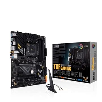 ASUS Placa-mãe TUF Gaming B550-PLUS WiFi II AMD AM4 (3ª geração Ryzen™) ATX (PCIe 4.0, 6, 2.5Gb LAN, BIOS Flashback, USB 3.2 2, endereçável 2 RGB Header e Aura Sync)