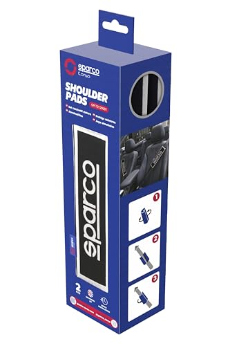 Sparco OPC12120001 Set Di Cuscinetti Cinture Nero/Grigio, Taglia Unica, Set Di 2 - 8