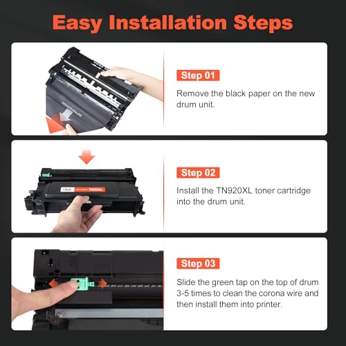Image of v4ink DR920 Compatible Drum Unit Replacement for Brother DR-920 TN920XL TN920 TN-920 XL Toner Cartridge for Use in Printer HL-L6210DW DCP-L5510DN HL-L6210DWT HL-L5210DN HL-L5210DWT HL-L5210DW 1-Pack