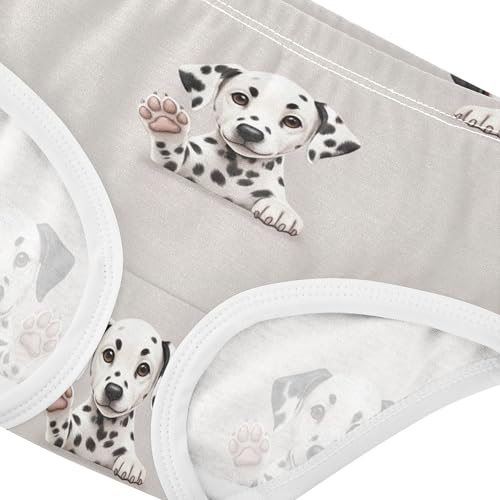 Cute Dalmatian Puppies Dogs Spots Toddlers Underwear Floral 2t Cotton Little Girl Panties Artistic Briefs Kids Undies4