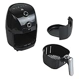 Brentwood Small Electric Air Fryer Timer & Temp. Control, 1.6 Quart, Black