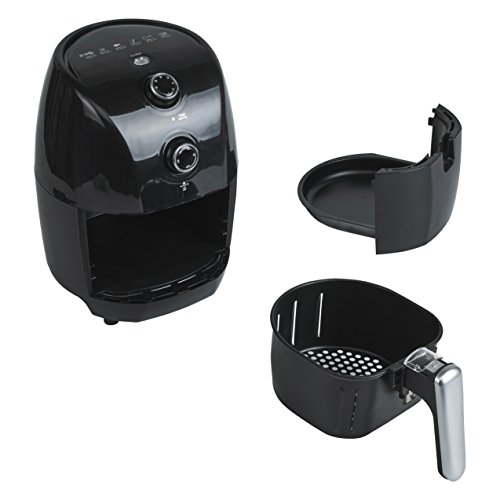 Brentwood Small Electric Air Fryer Timer & Temp. Control, 1.6 Quart, Black #TOP6