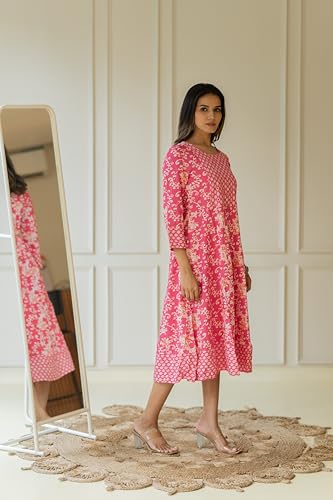 Image of MIRCHI FASHION Women's Cotton Relaxed Fit Anarkali Kurti