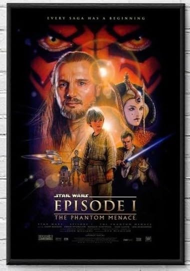 Amazon.co.jp: 【フレーム付-黒-】 映画ポスター スターウォーズ