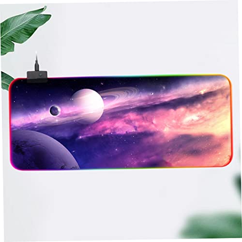 Tapis de souris de jeu à 14 LED VILLCASE avec surface de glisse fluide pour PC