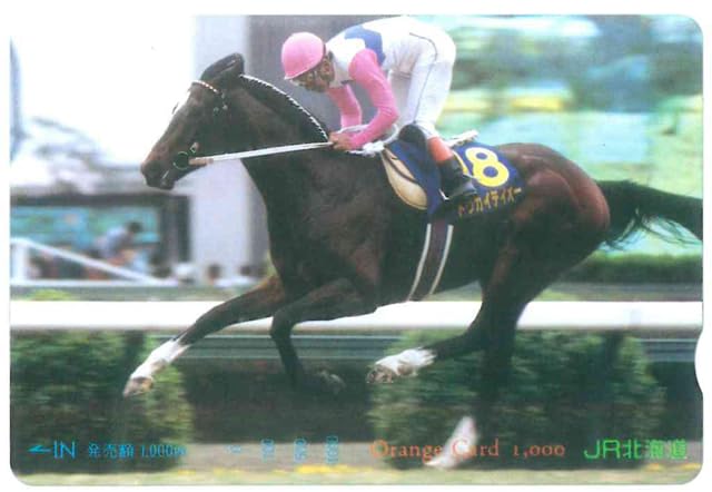 Amazon.co.jp: トウカイテイオーオレンジカード JR北海道 競馬