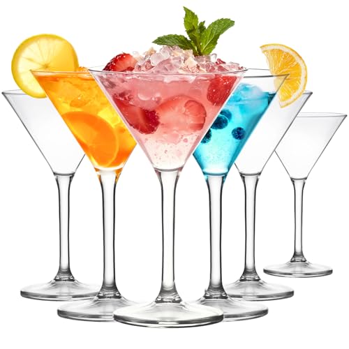 ZOMUIA 12 oz Plastic Martini Glasses