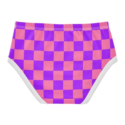 Purple and Pink Buffalo Checkered Toddler Girls's Underwear 2T2