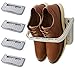 Laugh Cat 4 Pack Hanging Plastic Shoe Rack Wall Mount Creative Folding Organizer Shoe Shelf Adhesive Storage Shoe Holder, Multi-color