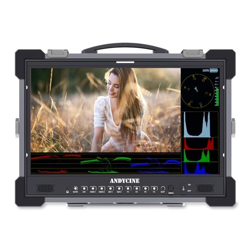 Image of ANDYCINE C215S 21.5 Inch Ultra Bright 1000nit 3G-SDI 4K HDMI Desktop Broadcast Monitor with Alumunium Case Enable the Awaveform,3D LUT Professional Color Calibrate Director's Monitor
