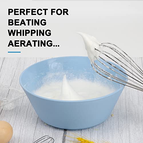 Eekedo Stainless Steel Whisk, 4 Packs Wire Balloon Whisks Egg Beater, Thicken Wire & Non-Slip Handle Perfect For Cooking, Stirring, Beating And Blending #TOP3