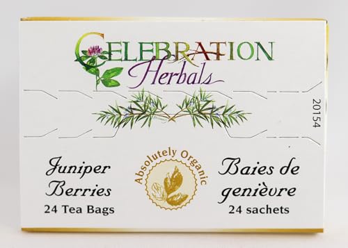 CELEBRATION HERBALS Juniper Berries Tea Organic 24 Bag, 0.02 Pound