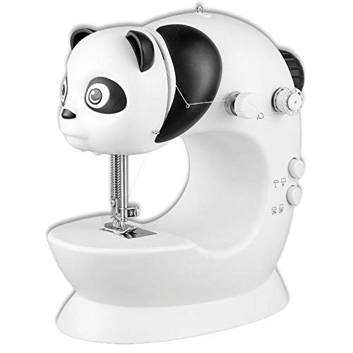 Portable Sewing Machine with Foot Pedal Small Household Sewing Tool with Thread Cutter Double Speed Control Sewing Machine with Built-in Lighting Lamp for Beginners or Pros (ABS Engineering Alloy)