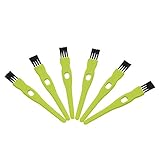 vipolish 20 Pcs 11CM/4.33 Inch Green Plastic Handle Mini Dust Removal Brush Nylon Hair Brush Computer Keyboard Cleaning Small Brush Lamp Humidifier Clean Rag for Home Office Use