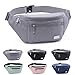 TINYAT Travel Fanny Bag Waist Pack Sling Pocket Super Lightweight For Workout Vacation Hiking, Tool Kit T206, Grey
