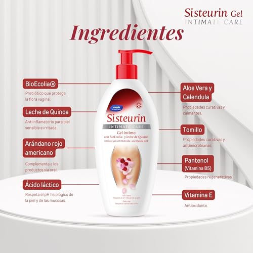 SISTEURIN Higiene Íntima Gel 500ml Uso Diario Alivia el Picor Ayuda a Evitar la Sequedad y a la Prevención de Reinfecciones Vaginales y Urinarias - imagen 3