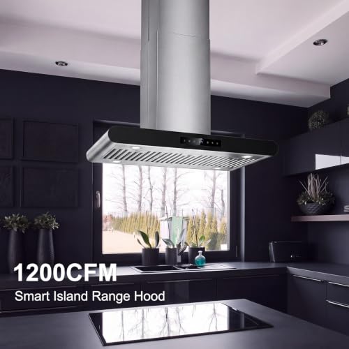 Image of 36 inch Island Range Hood 1200 CFM, Stainless Steel range hood