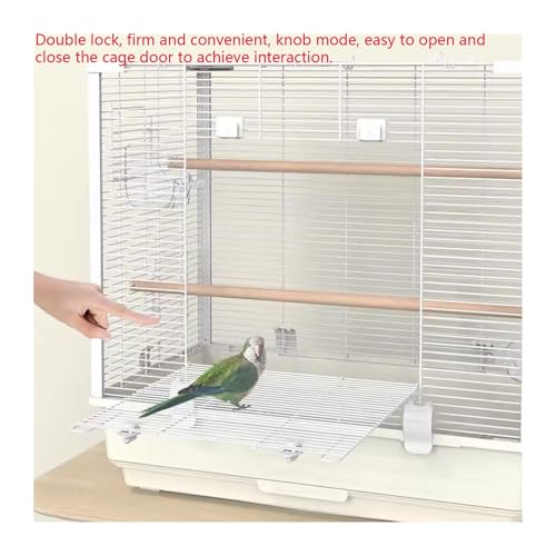 Vogelkäfige Luxus- Vogelkäfig for Papageien, Landschaftskäfig, großer transparenter Zuchtkäfig Komfortabel(Translucent)-3