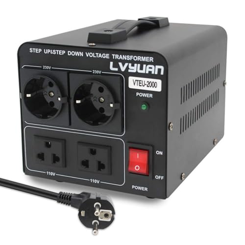 Transformador de núcleo toroidal de 2000 VA 110 V, 2000 W, entrada: 110 V o 220 V/salida: 110 V y 220 V – Cantonape 2000 W