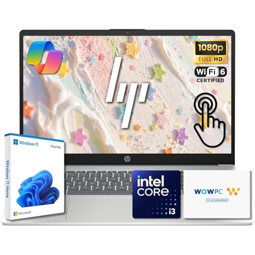 Image of HP 15.6 inch Pavilion FHD Touchscreen Laptop | Intel Core i3 | 16GB DDR4 | 1TB PCIe SSD | AI Enhanced Win 11 | Numeric Keypad | Wi-Fi 6 & HD Webcam | WOWPC USB | Up to 10H Battery for Work & School