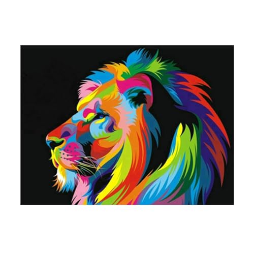 Diamond painting lion enfant pour occuper les après-midis pluvieux avec un atelier strass