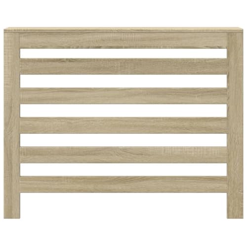 Miniatura 3 de Ikayaa Cubre Radiadores Roble Sonoma Cubierta De Radiador Madera Con Estante Superior Para Salón Dormitorio Oficina 104x20x82 Cm
