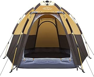 Toogh 3-4 Person Camping Tent 60 Seconds Set Up Tent Waterproof Pop Up Hexagon Outdoor Sports Tent Camping Sun Shelters, Instant Cabin Tent, Advanced Venting Design, Provide Top Rainfly(2022 Update)