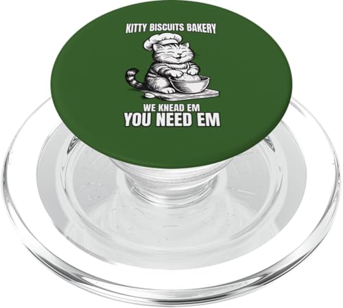 Galletas de gatito Panadería Amante de los gatos Hornear Humor Chef PopSockets PopGrip para MagSafe