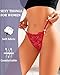 neikuxia Womens Seamless Thongs Sexy Lace Floral Hollow Out Panties T Back Low Waist Comfortable Women G String Thong Underwear Pack L