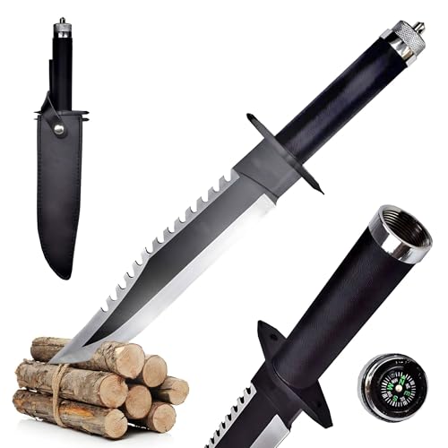 YOUR LIVING ART Couteau utilitaire d’extérieur à lame fixe – Outil polyvalent pour le camping et les activités en plein air