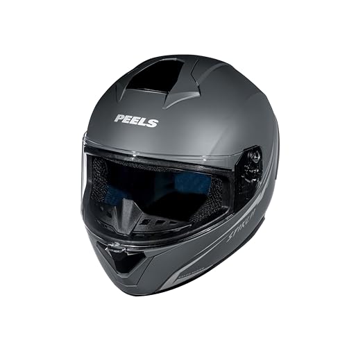 Peels Capacete Moto Fechado Spike II NKD Cinza Dark Fosco/Prata 58
