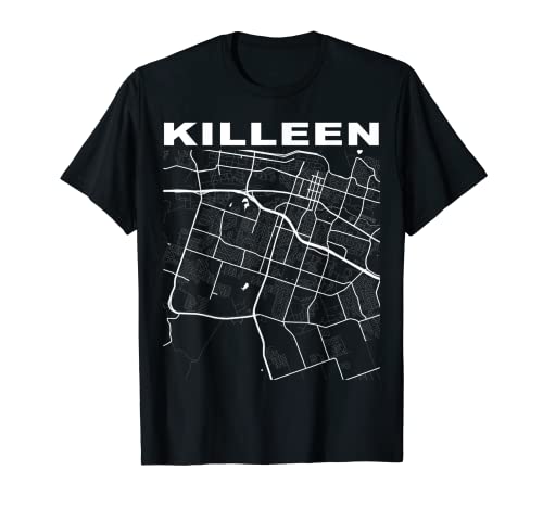 Texas Souvenir Killeen City Street Mostrar mapa Camiseta