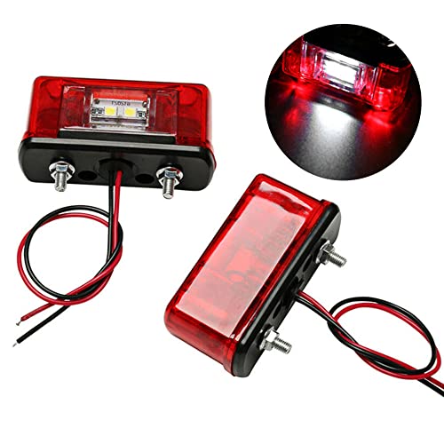 2pcs Luz Da Placa Traseira Da Traseira Para O Trailer De Porta-malas De Carro 12-24v Led Licença De