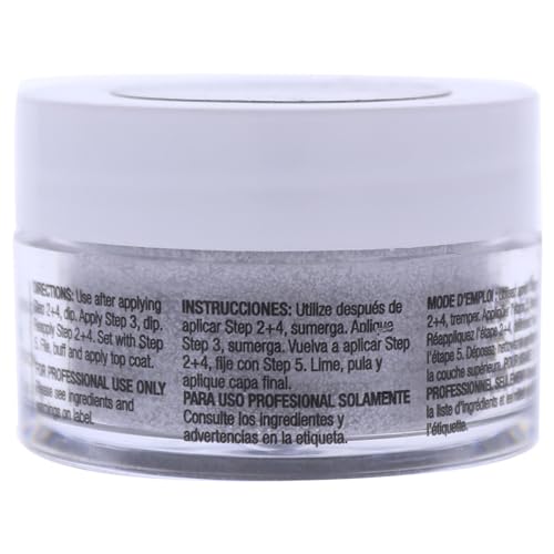 Cuccio - Pro Powder Polish Nail Colour Dip System - Silver with Rainbow Mica - for Women - Nail Powder - 0.5 oz - Image 2