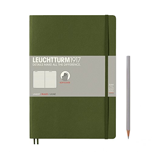 Leuchtturm 1917 Army Green Soft Cover Journal, Slim 7