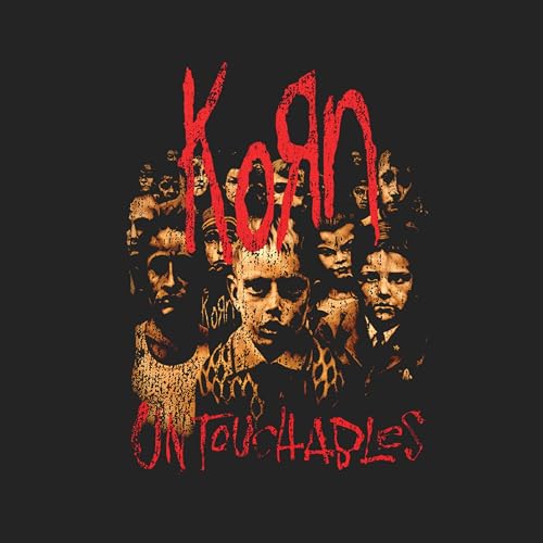 Korn Red Logo Untouchables Adult Black Short Sleeve T Shirt 90s Nu Metal Vintage Style Graphic Tees2