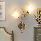 [Applique murale réglable 3 couleurs] Cette applique murale romantique est disponible en trois couleurs : lumière chaude, blanche et naturelle, qui s'adaptent à votre humeur. Fabriquée en acrylique et en métal de haute qualité, elle respire le luxe et l'élégance.