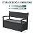 GULAIMOAO 80 Gallon Outdoor Storage Bench, Resin Patio Storage Bench with Armrest, Lockable Deck Boxes Outdoor Waterproof and UV Resistant for Patio Cushions, Garden Tools and Pool Supplies, Black