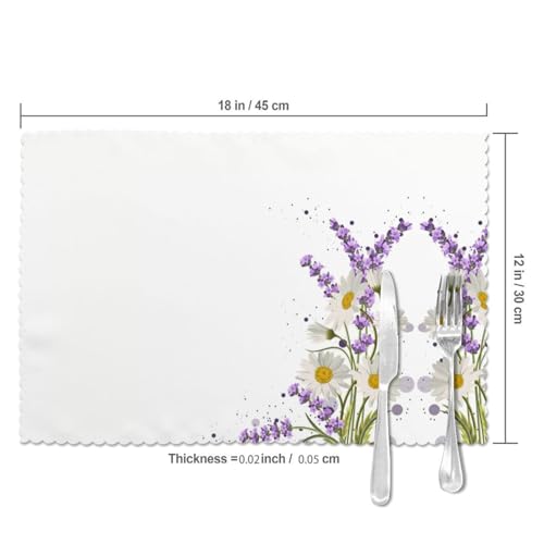 Sets de table de Noël anti-chaleur et faciles à nettoyer x6