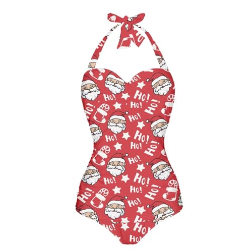 Women's One Piece Swimsuit Halter Bathing Suit Ruched Tummy Control Swimsuits Push Up Swimwear S-2XL3