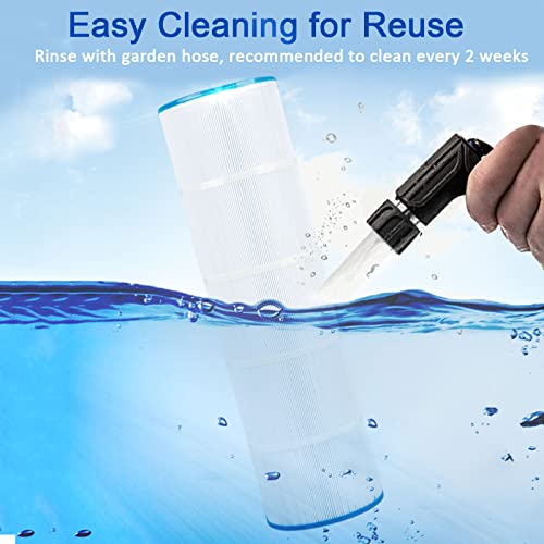 Pellucid Pcc105-Pak4 Pool Filter Compatible With Pleatco, Pentair Ccp420, 178584, Unicel C-7471, 817-0106, Filbur Fc-1977, Easy To Clean And Reuse, Advanced Filtration System For Long Life, 2 Pack #TOP3