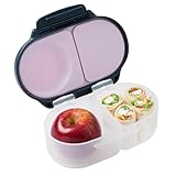 b.box Fiambrera Infantil con Compartimentos | Bento Box Infantil Mini con 2 Compartimentos Herméticos | Caja de Almuerzo y Picoteo para Niños | Cabe 1 Fruta Entera | Sin BPA