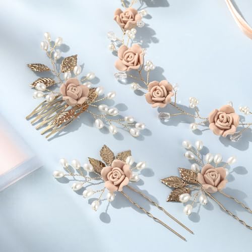 Accesorios de cabello para boda set 4 unidades miniatura 6