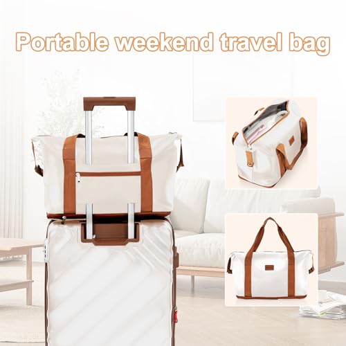 Image of 6 piece Luggage Set Expandable Suitcase 22x14x9 Airline Approved Carry on, ABS Hard Case Suitcases with Spinner Wheels, TSA Lock, (Beige)